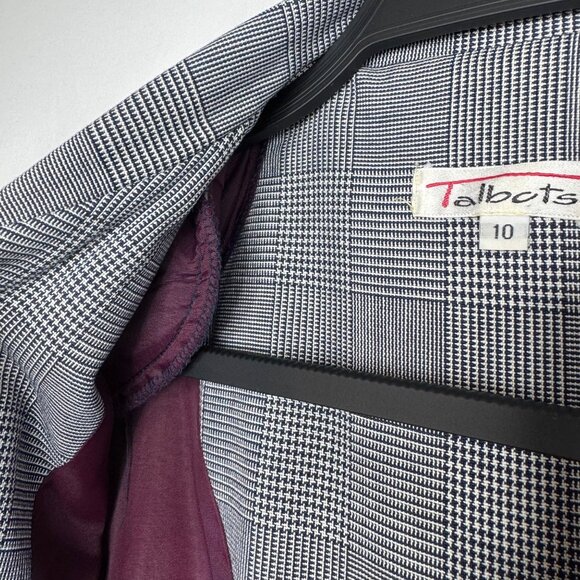Vintage‎ Talbots Houndstooth Double-Breasted Blazer Dress Gold Buttons Size 10 - Picture 8 of 13